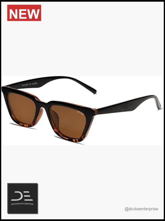 Polarized Narrow Square Cateye Sunglasses UV400 Protection for Women Retro